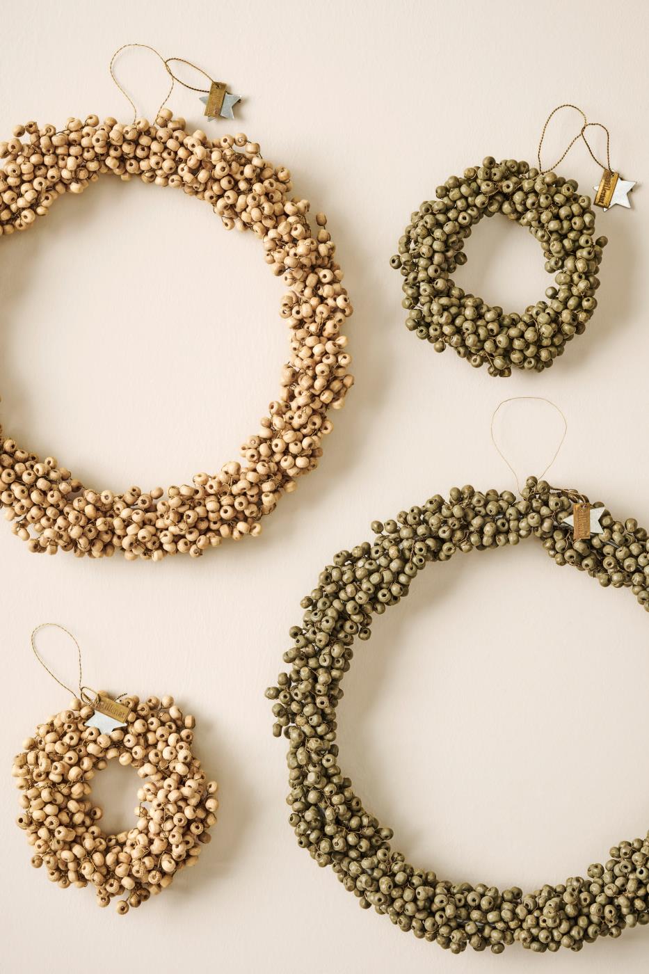 Kranz Holzperlen GRÜN  | Ø: 10 cm