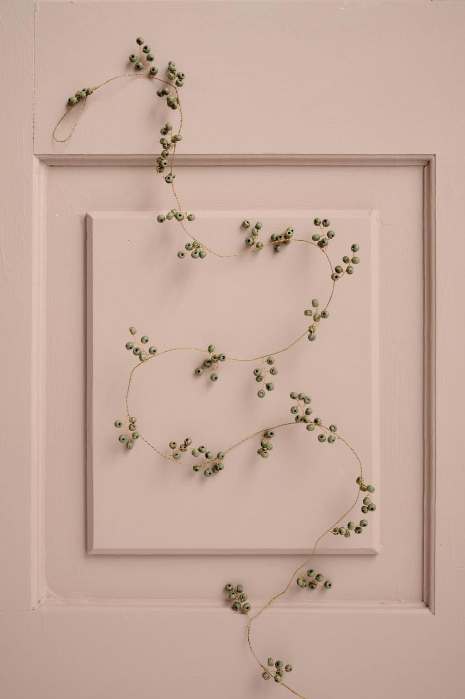 Girlande Holzperlen | Gold - Grün