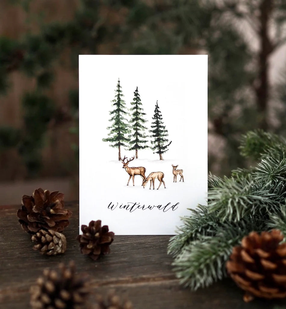 Postkarte WINTERWALD