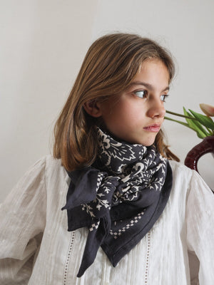 Schal MYSORE BANDANA ANTHRAZIT | 100 x 100 cm