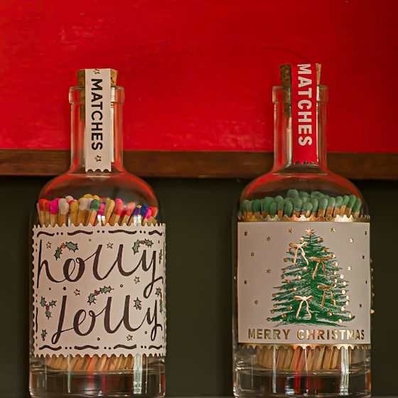 Streichhölzer HOLLY JOLLY | Glasflasche
