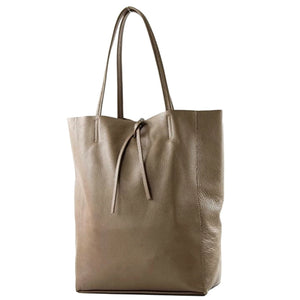 Ledershopper TAUPE