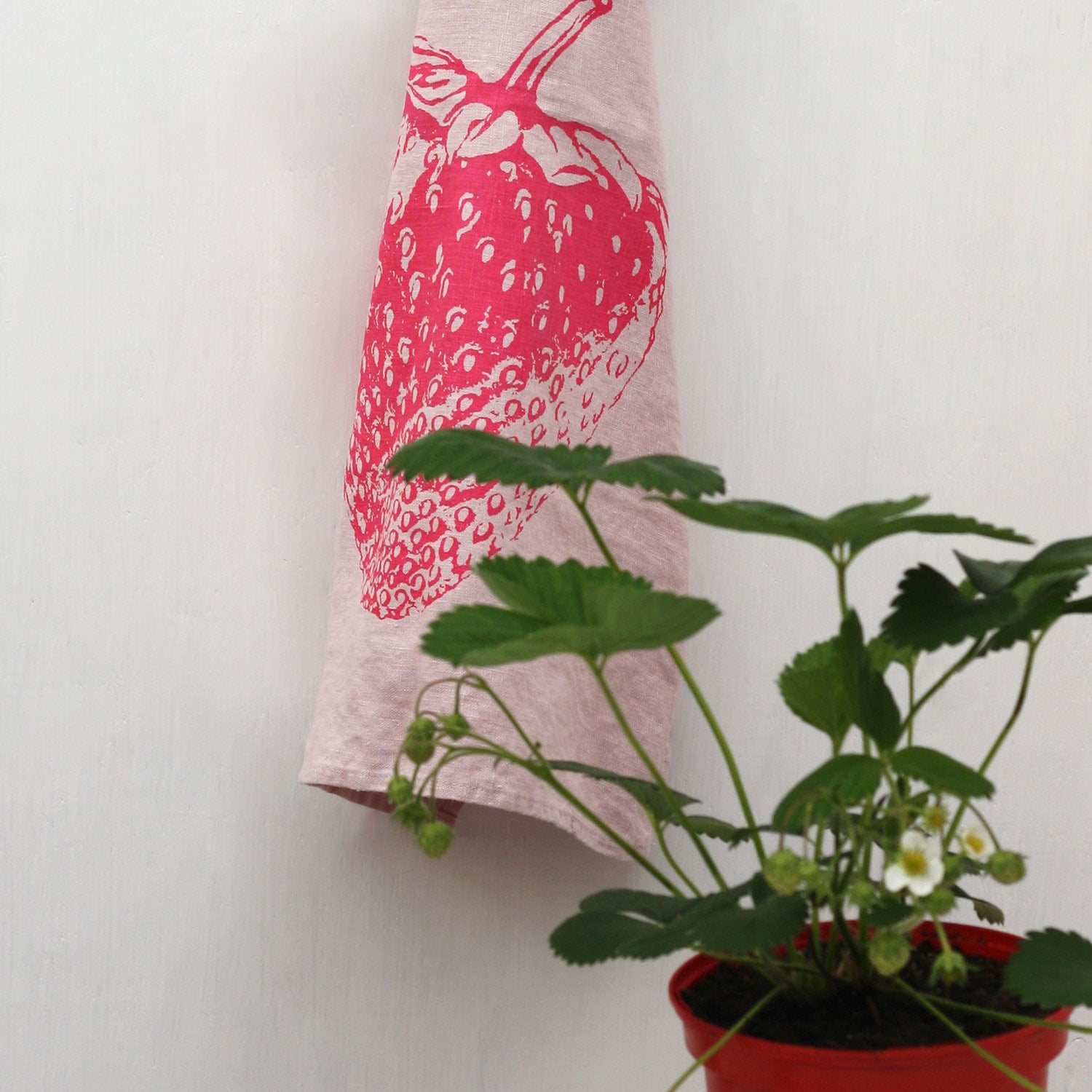 Geschirrtuch ERDBEERE | rosa