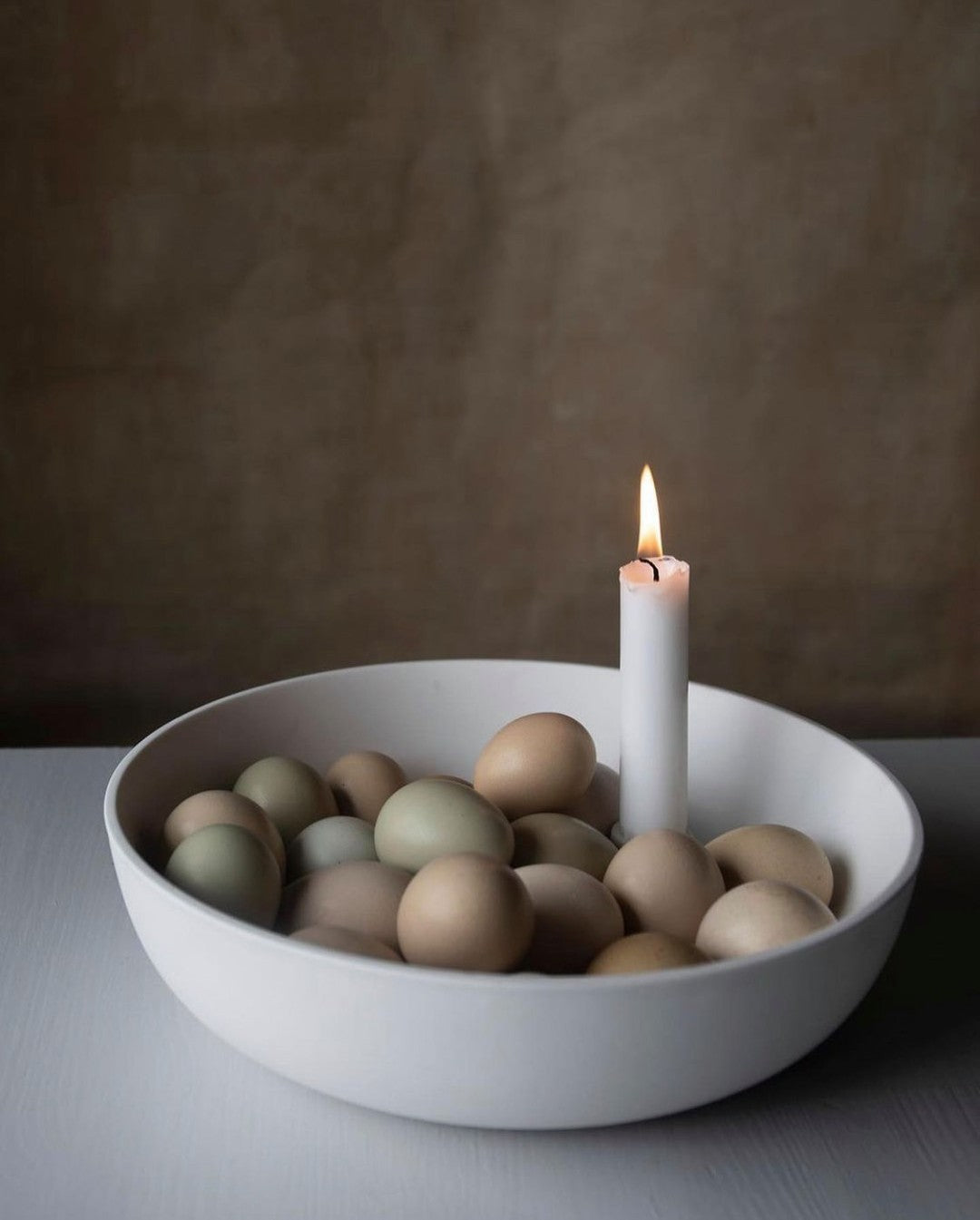 Kerzenhalter LIDATORP XL | Weiss ∅ 26 cm