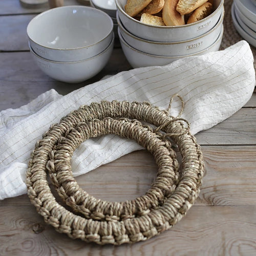 Topf - Untersetzer aus Seegras | Natur Ø: 18 cm