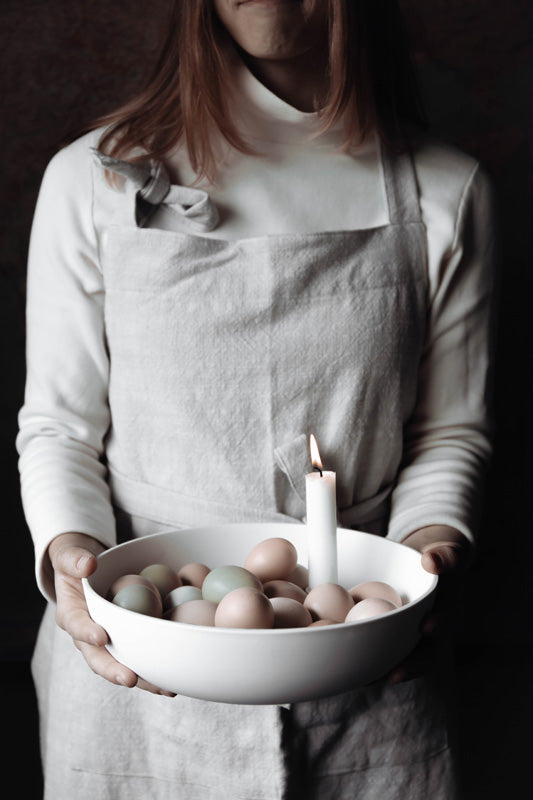 Kerzenhalter LIDATORP XL | Weiss ∅ 26 cm