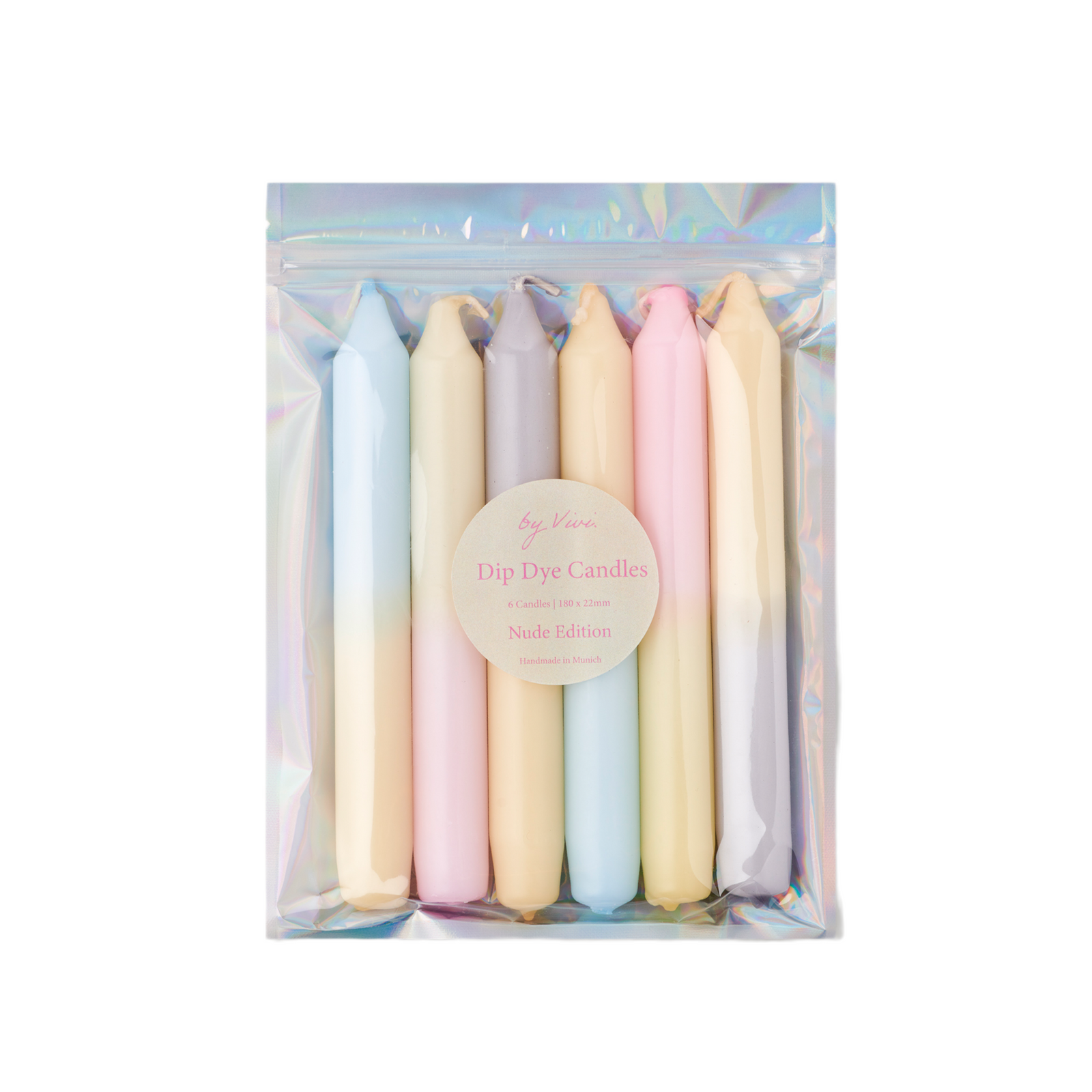 Kerzen Dip Dye Candles NUDE EDITION | 6-er Pack